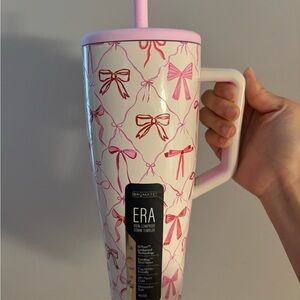 Brumate ERA 4oz Pink Bow-Patterned Tumbler